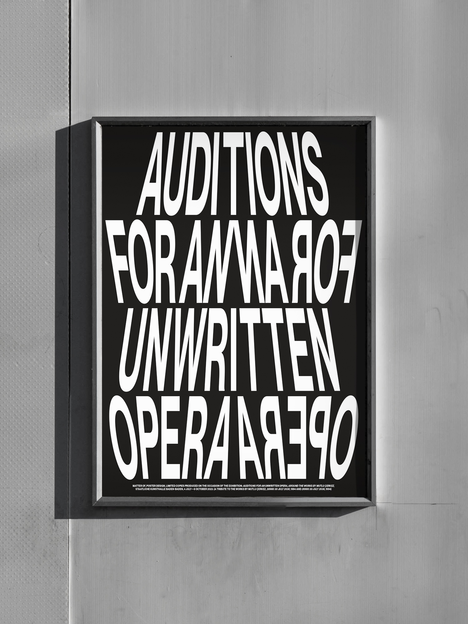 Matter Of: Auditions For An Unwritten Opera